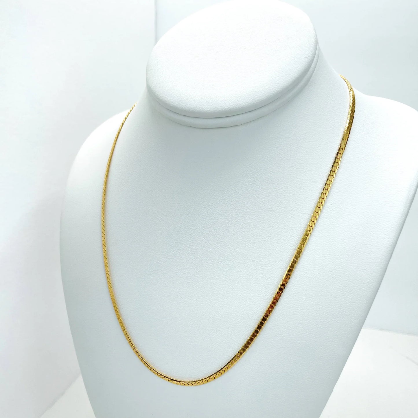 Chain Herringbone Link 3mm 20" - 18k Gold Filled. Bundle and Save. FREE SHIPPING on orders of $100 and over. Sam's Jewelry World USA.