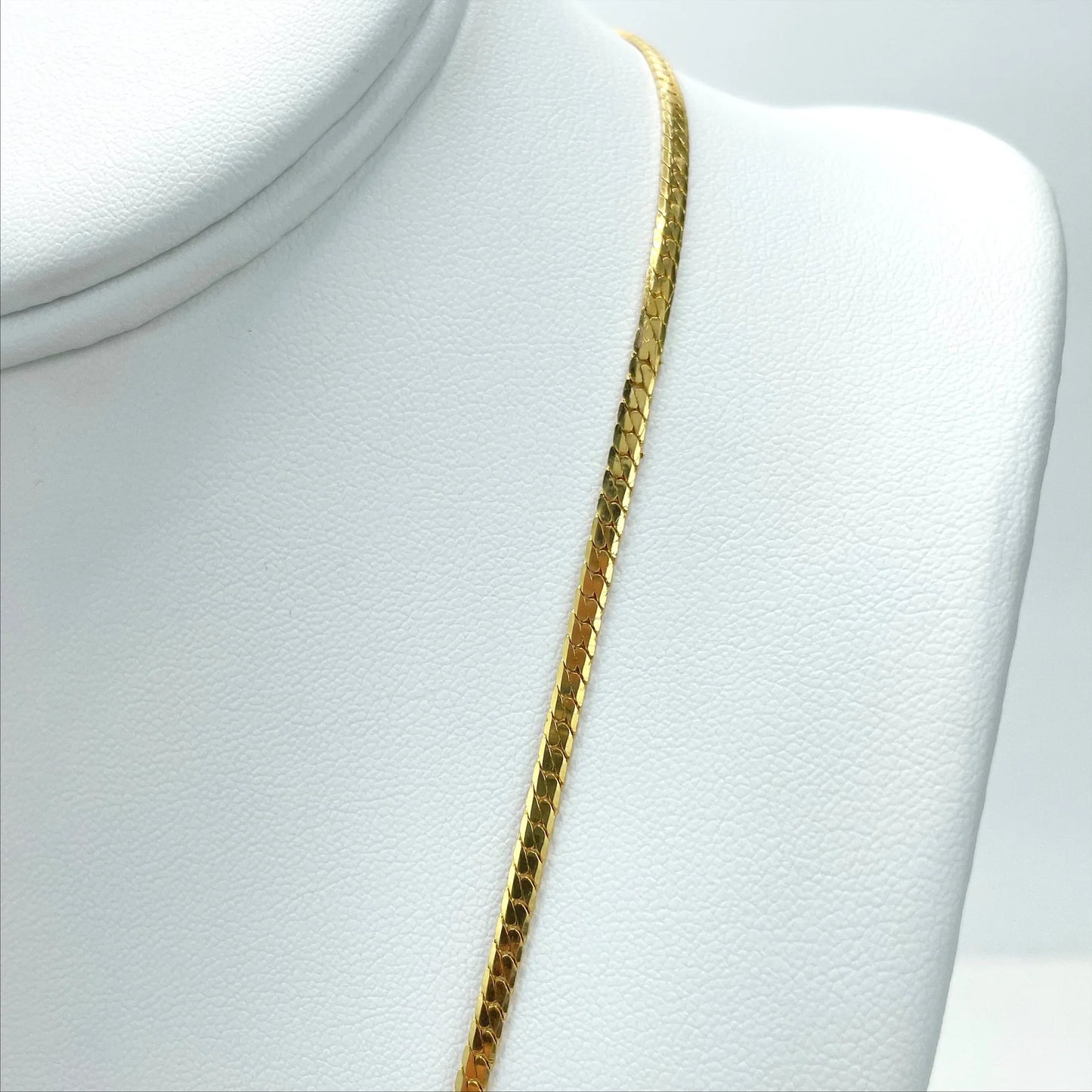 Chain Herringbone Link 3mm 20" - 18k Gold Filled. Bundle and Save. FREE SHIPPING on orders of $100 and over. Sam's Jewelry World USA.