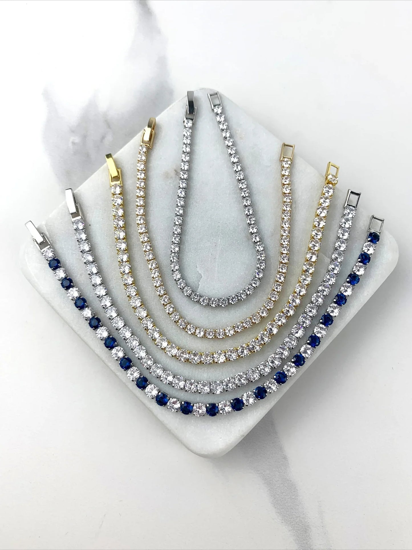 Bracelet Stones Cubic Zirconia 18k Gold Filled Bundle and Save. FREE SHIPPING on orders of $100 and over. Sam's Jewelry World USA.