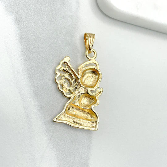 Pendant Two Tone Rose Gold Yellow Gold Angel Praying 18k Gold Filled. Bundle and Save. FREE SHIPPING on orders of $100 and over. Sam's Jewelry World USA.