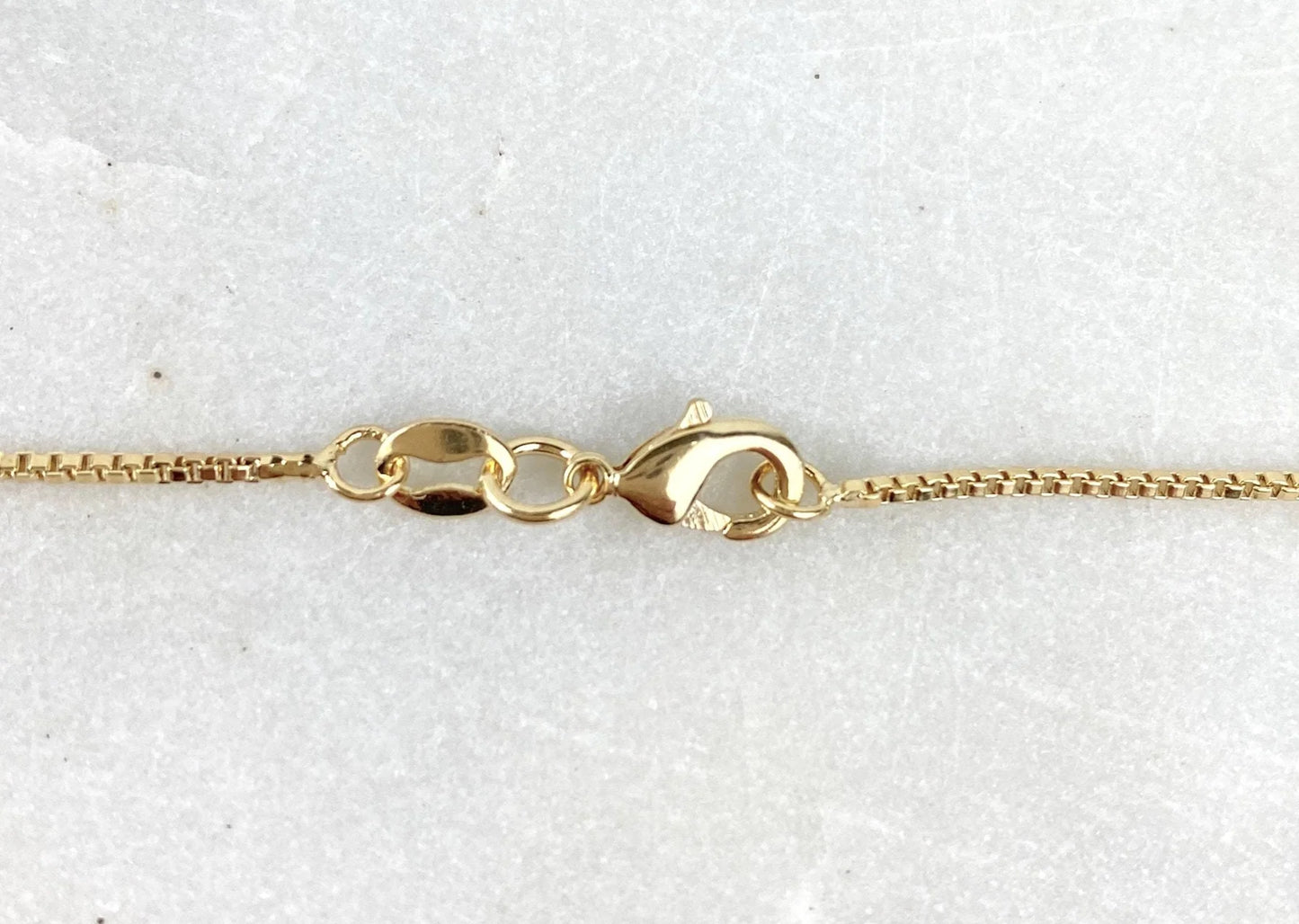 Chain and Pendant Set. Box Link Chain with Greek Eye Pendant 18k Gold Filled. FREE SHIPPING on orders of $100 and over. Sam's Jewelry World USA.