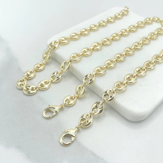 Chain or Bracelet 8mm Puffy Mariner Link 18k Gold Filled. Bundle and Save. FREE SHIPPING on orders of $100 and over. Sam's Jewelry World USA.