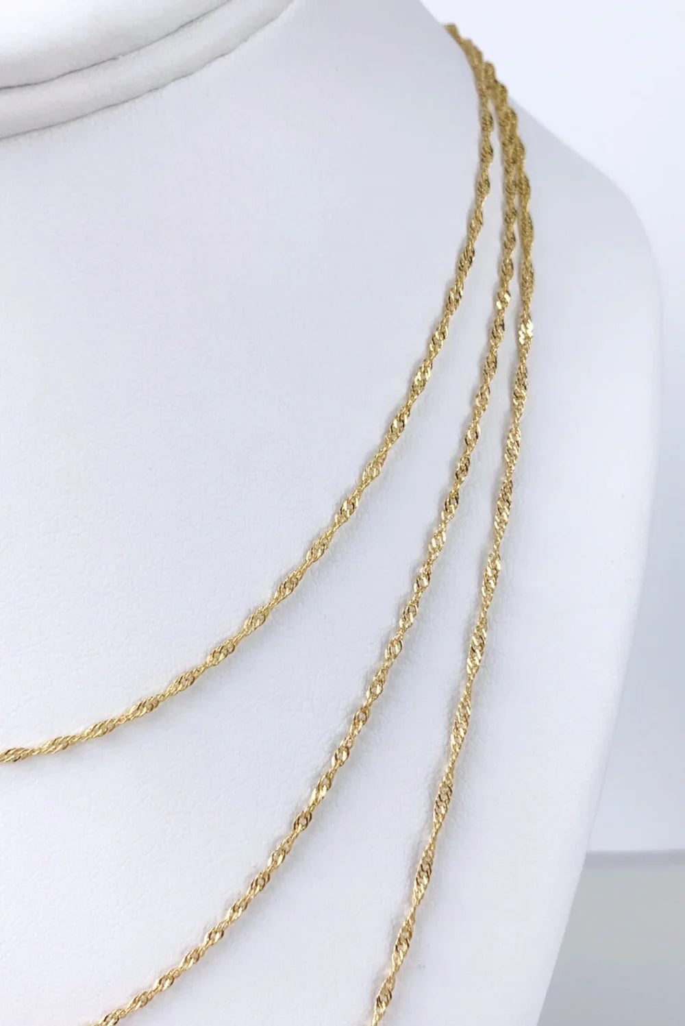 Chain Singapore Link 1mm 18k Gold Filled