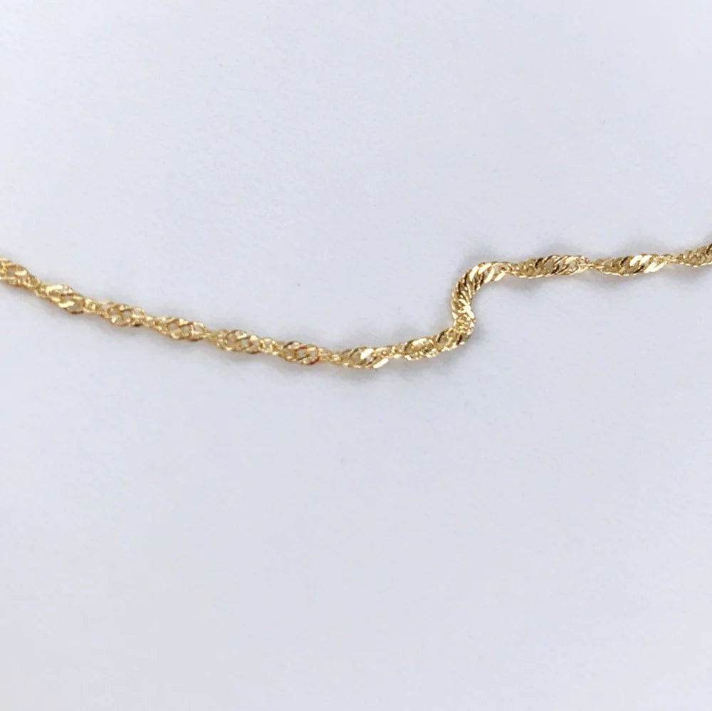 Chain Singapore Link 1mm 18k Gold Filled