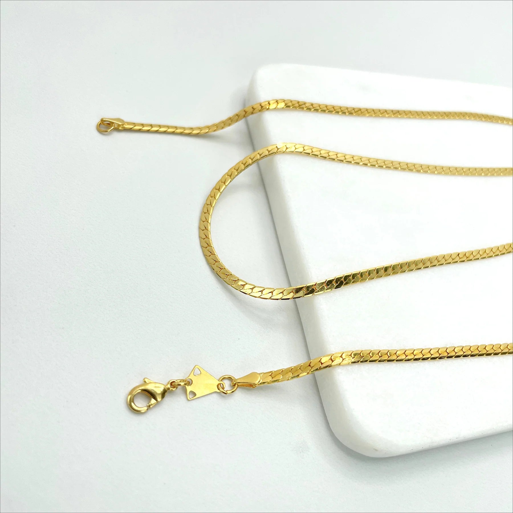 Chain Herringbone Link 3mm 20" - 18k Gold Filled. Bundle and Save. FREE SHIPPING on orders of $100 and over.  Sam's Jewelry World USA.