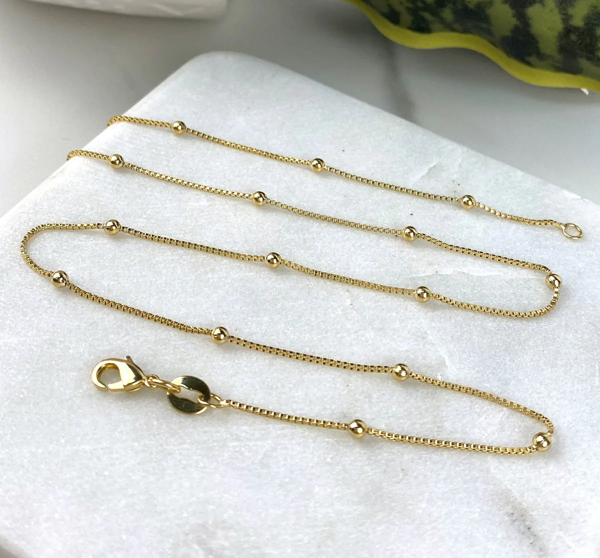 Chain Satellite Link 1mm 16" or 20" - 18k Gold Filled