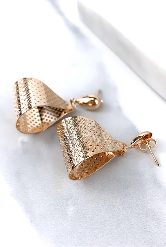 Earrings Hanging Teardrop 18k Rose Gold Filled