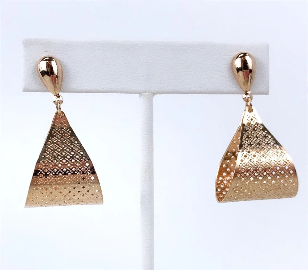 Earrings Hanging Teardrop 18k Rose Gold Filled